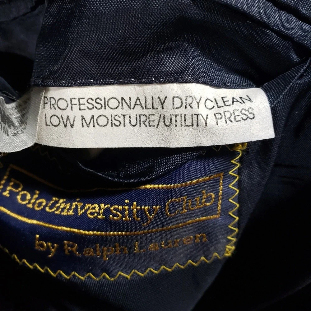 Polo University Club Ralph Lauren Mens‎ Pinstripe Blazer Suit Jacket Navy 42 L